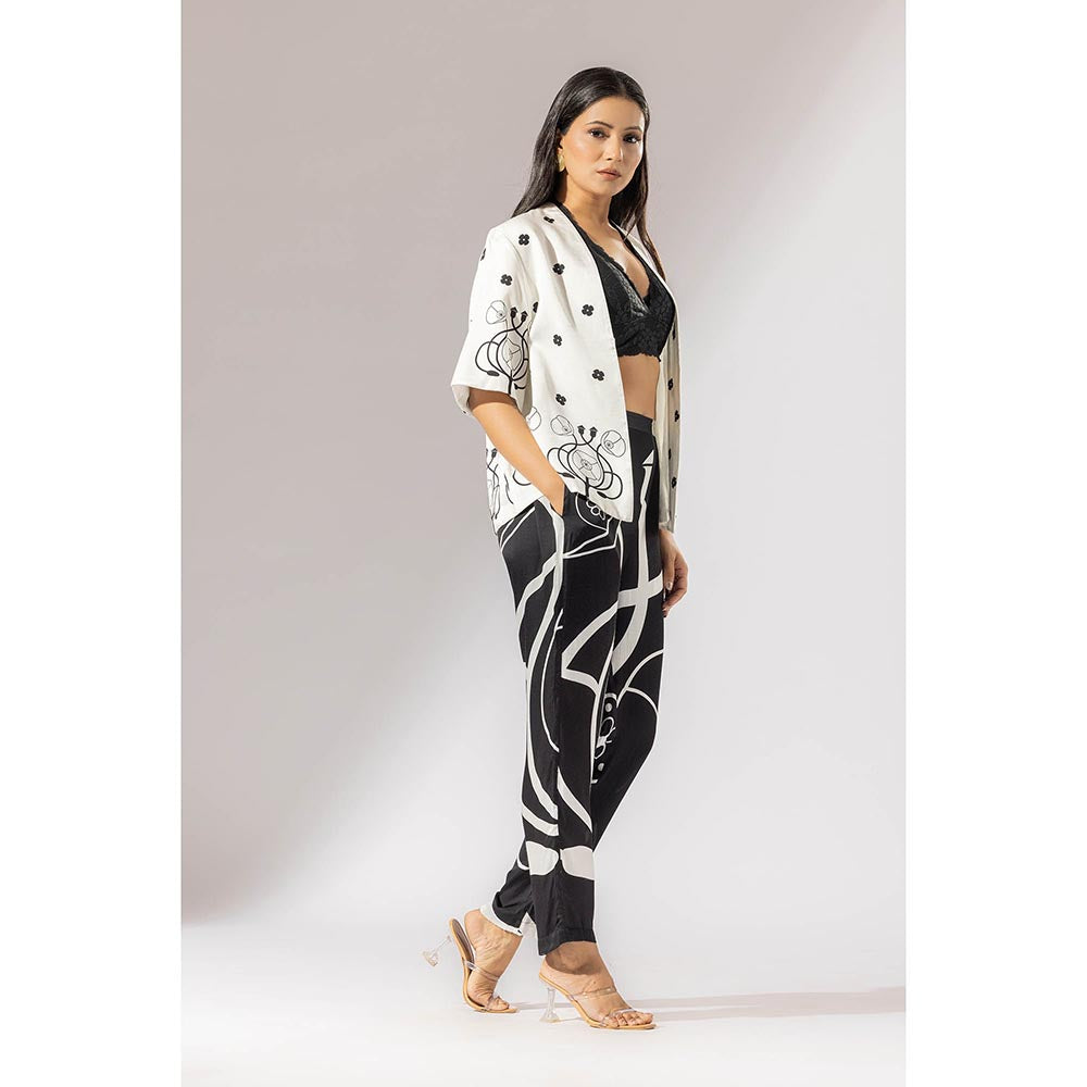 Thee Modern Roots Poppy Kimono Printed Co-Ord (Set of 2)