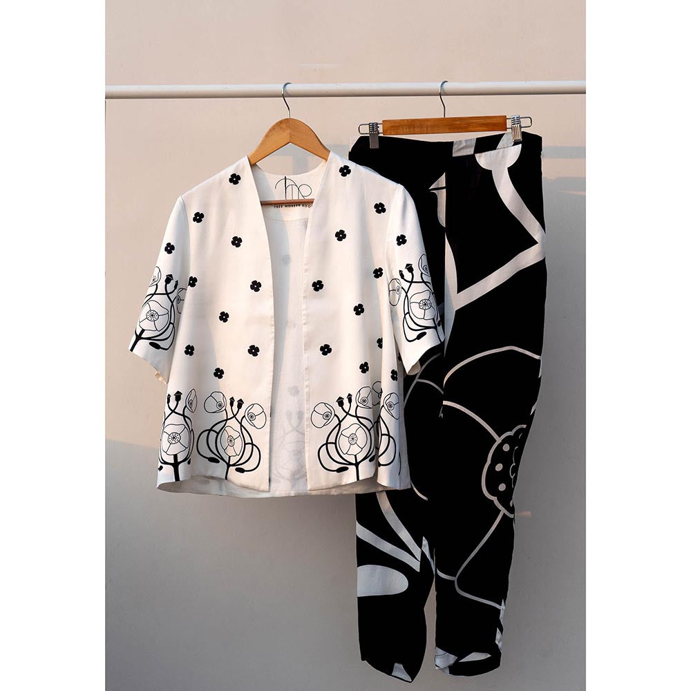 Thee Modern Roots Poppy Kimono Printed Co-Ord (Set of 2)