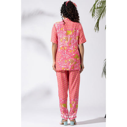 Thee Modern Roots Pink Flora Shirt