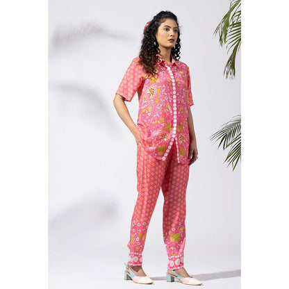 Thee Modern Roots Pink Flora Shirt