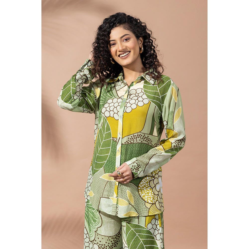 Thee Modern Roots Green Blossom Shirt