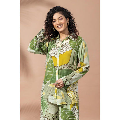 Thee Modern Roots Green Blossom Shirt