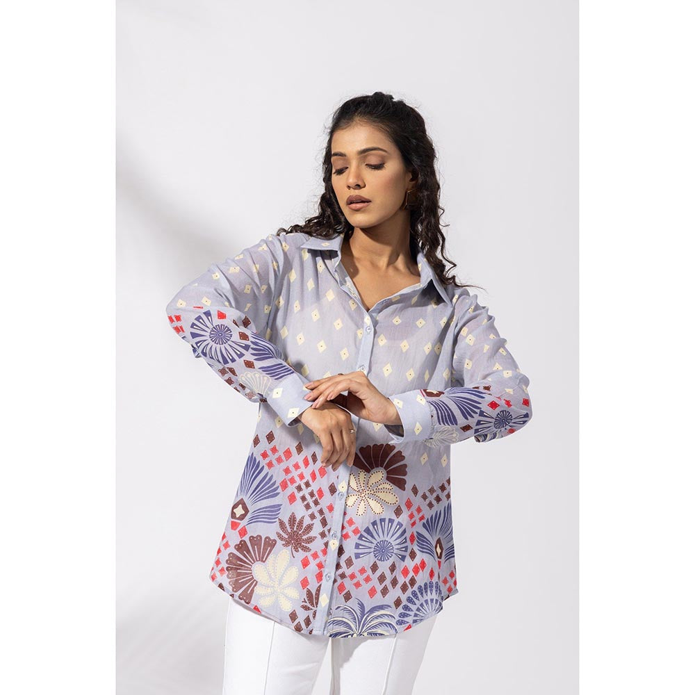 Thee Modern Roots Lavender Flora Cluster Shirt