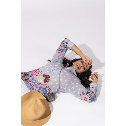 Thee Modern Roots Lavender Flora Cluster Shirt