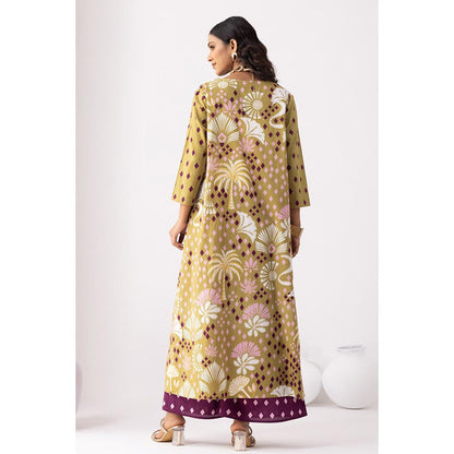 Thee Modern Roots Brown Desert Palm Kurta