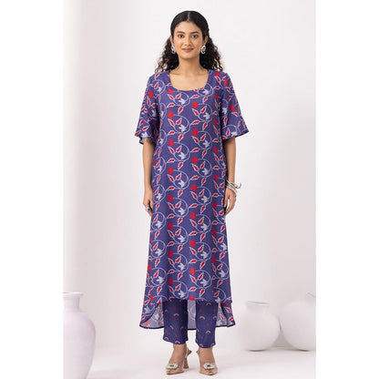 Thee Modern Roots Autumn Ink Blue Kurta