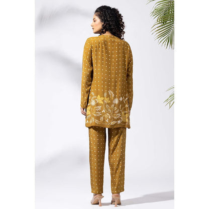 Thee Modern Roots Brown Earthy Bloom Floral Print Co-Ord (Set of 2)