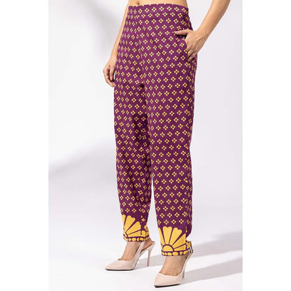 Thee Modern Roots Plum Vineyard Floral Print Co-Ord (Set of 2)