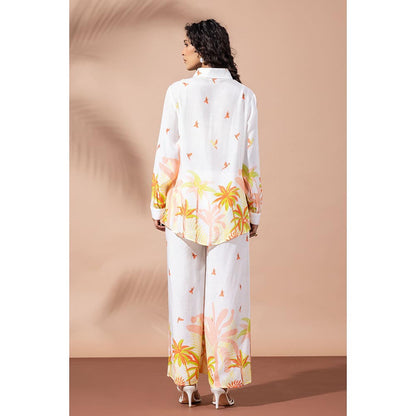 Thee Modern Roots Sunset White Palm Co-Ord (Set of 2)