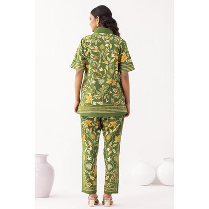 Thee Modern Roots Forest Green Co-Ord (Set of 2)