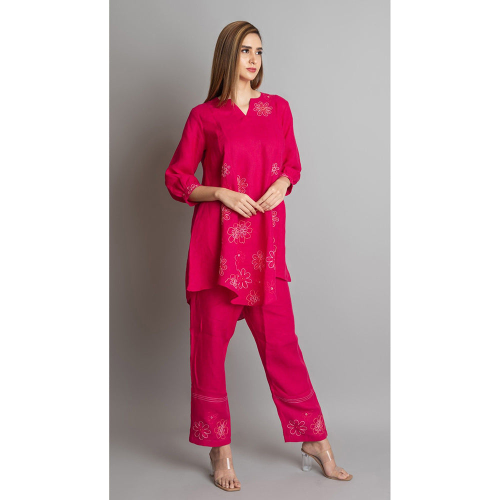 The House of Hemp Women Pink Latest Stylish Co-Ord (Set of 2)