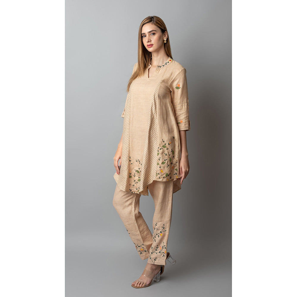 The House of Hemp Women Beige Latest Stylish Co-Ord (Set of 2)