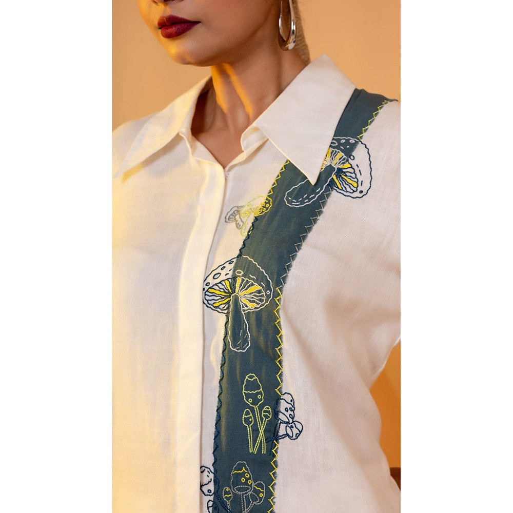 The House of Hemp Women Off White Latest Stylish Kurta and Pant (Set of 2)