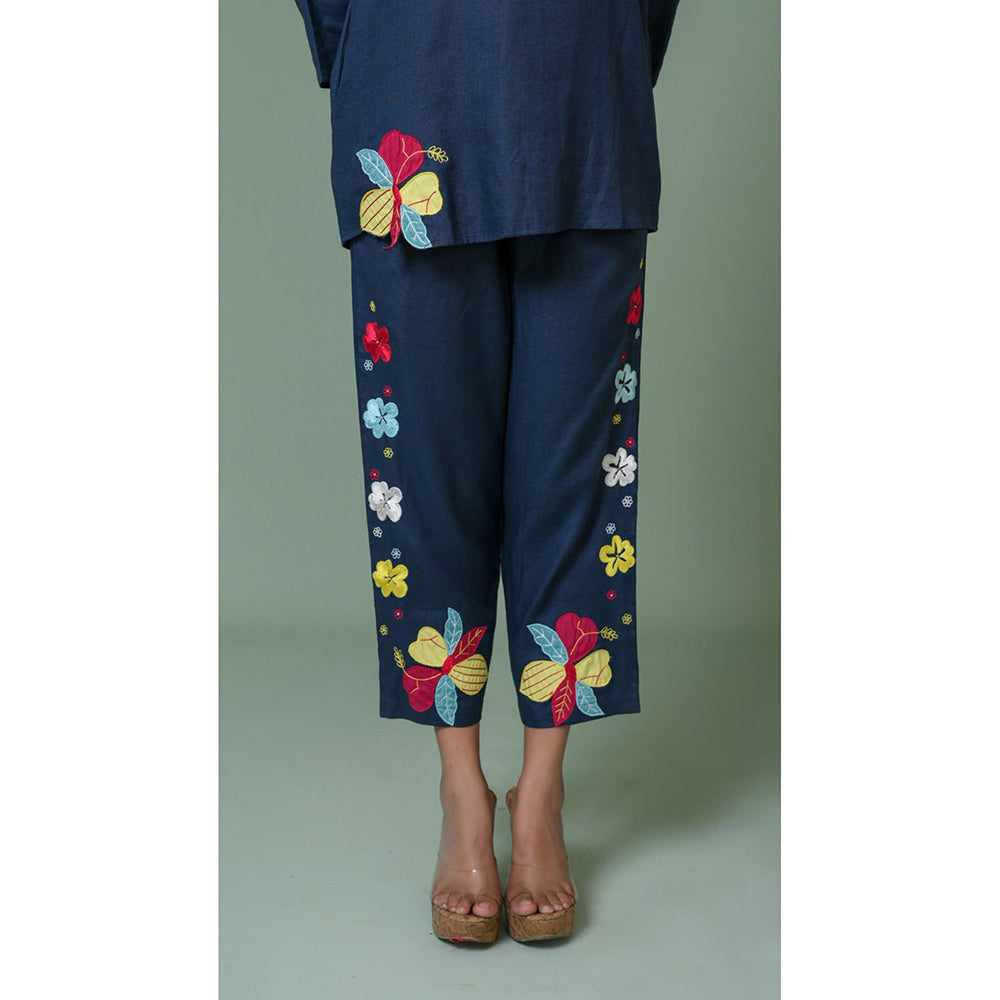 The House of Hemp Women Navy Blue Latest Stylish Co-Ord (Set of 2)