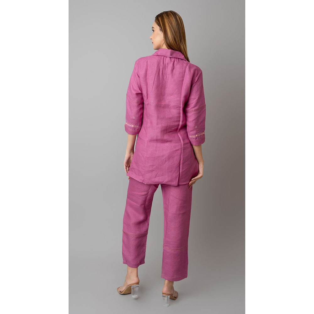 The House of Hemp Women Purple Latest Stylish Co-Ord (Set of 2)