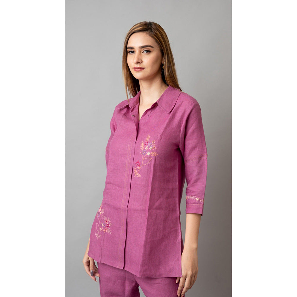 The House of Hemp Women Purple Latest Stylish Co-Ord (Set of 2)