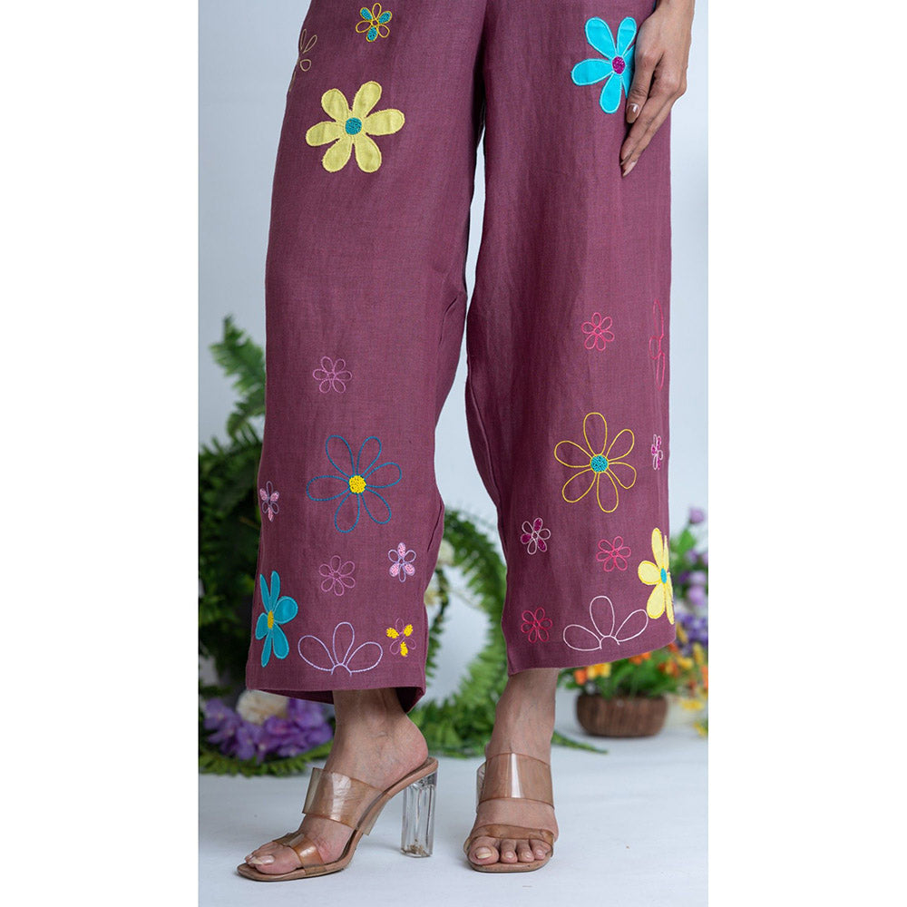 The House of Hemp Women Purple Latest Stylish Co-Ord (Set of 2)
