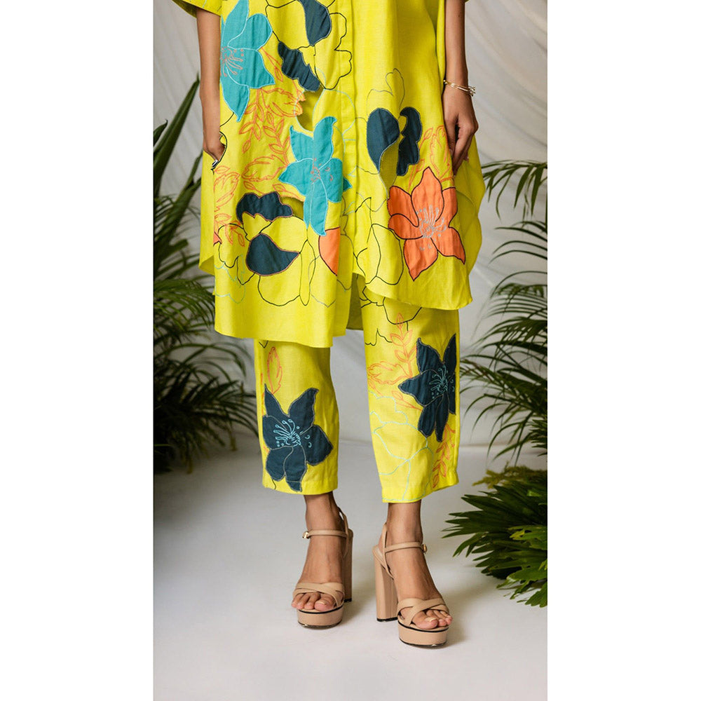 The House of Hemp Women Green Latest Stylish Kurta and Pant (Set of 2)
