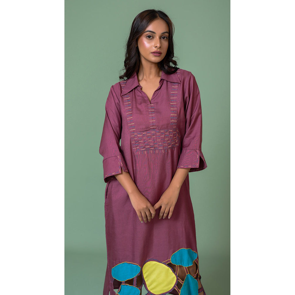 The House of Hemp Women Latest Midi Length Three Fourth Sleeves Dress