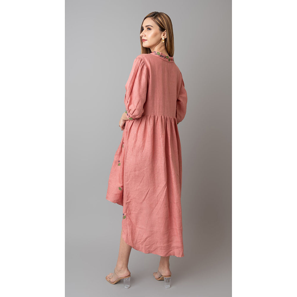The House of Hemp Women Latest Knee Length Three Fourth Sleeves Dress