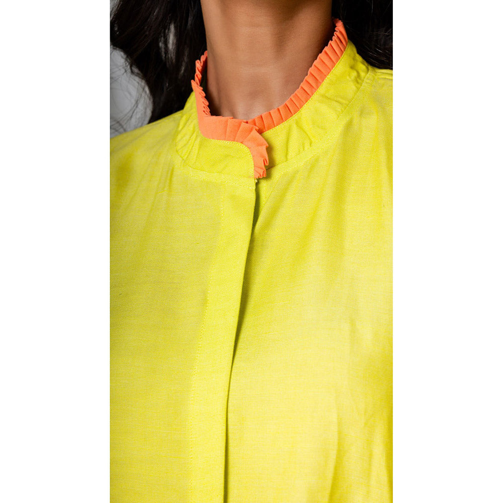 The House of Hemp Women Latest Midi Length Three Fourth Sleeves Dress