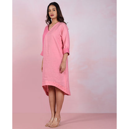 The House of Hemp Women Hemp and Lyocell Pink Prism Dress