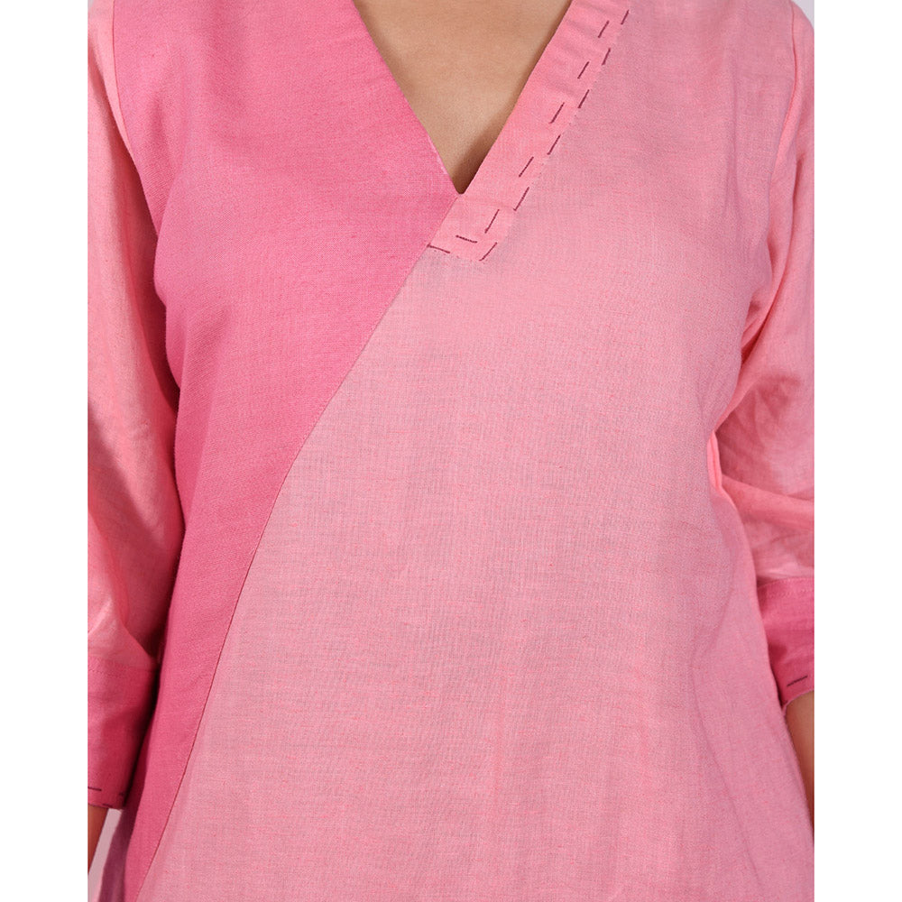 The House of Hemp Women Hemp and Lyocell Pink Prism Dress