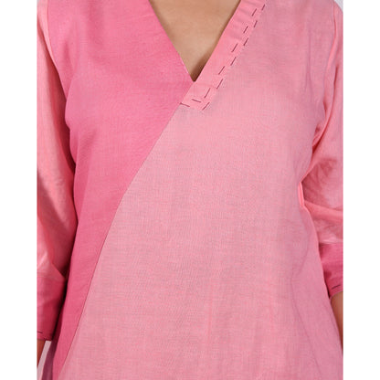 The House of Hemp Women Hemp and Lyocell Pink Prism Dress