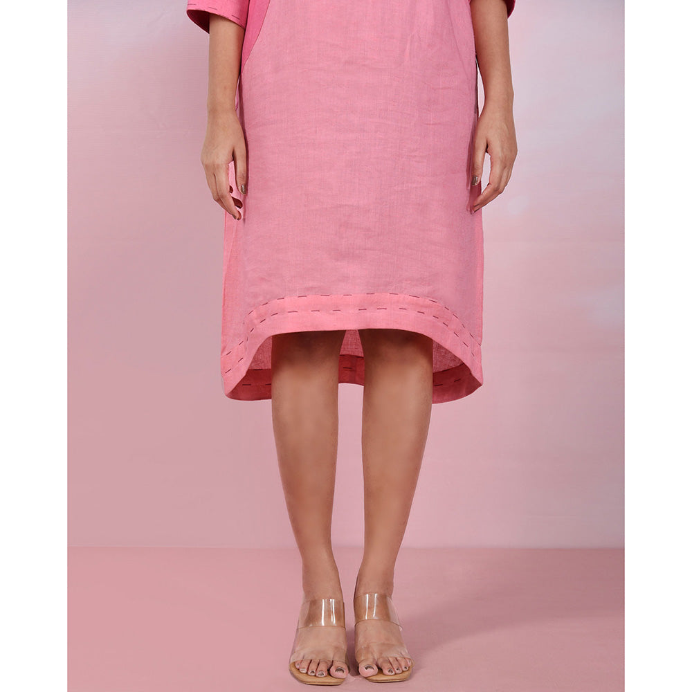 The House of Hemp Women Hemp and Lyocell Pink Prism Dress