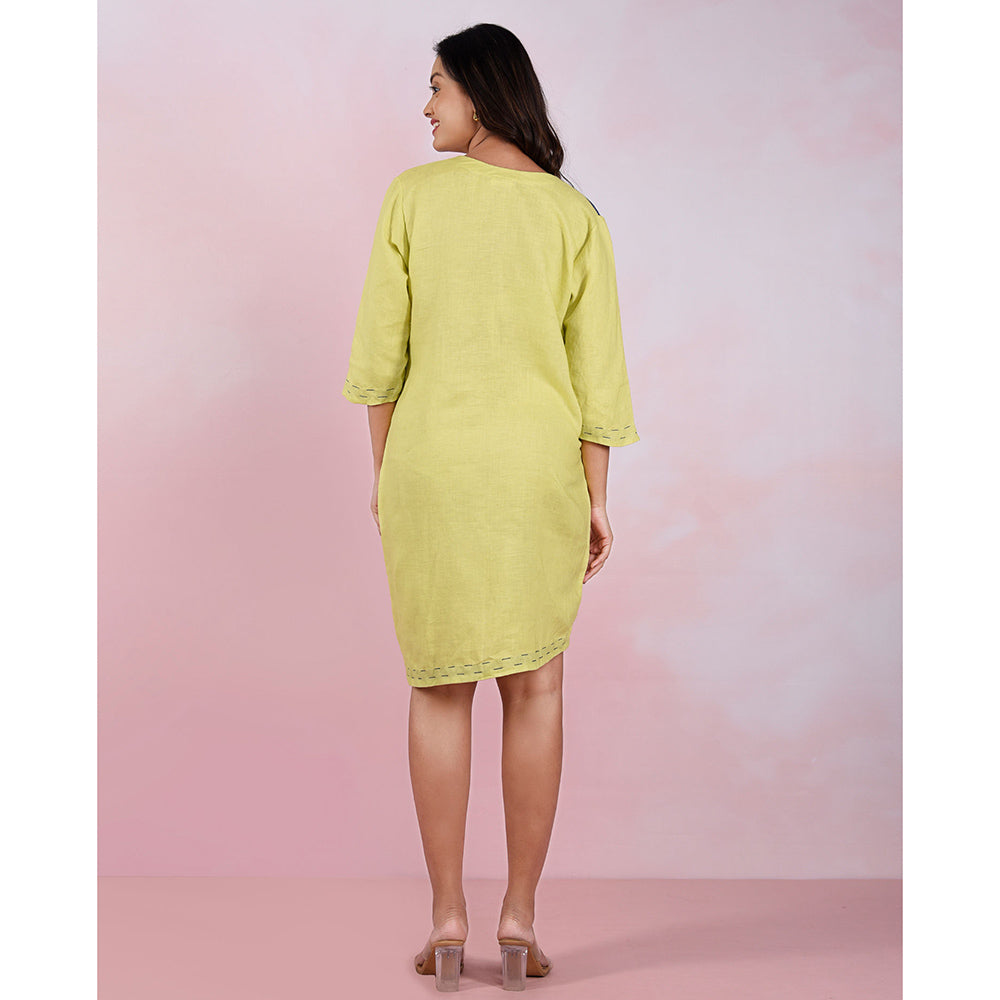 The House of Hemp Women Hemp and Lyocell Sage Bolt Dress