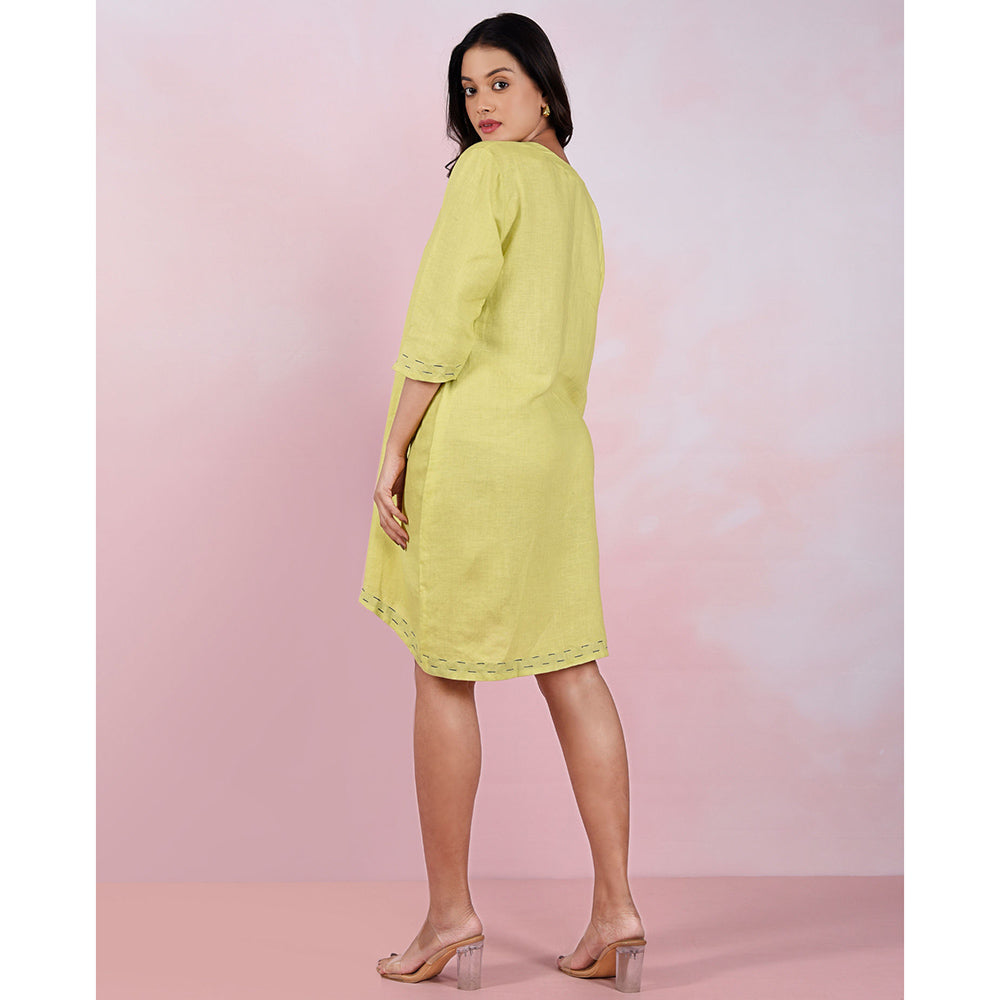The House of Hemp Women Hemp and Lyocell Sage Bolt Dress