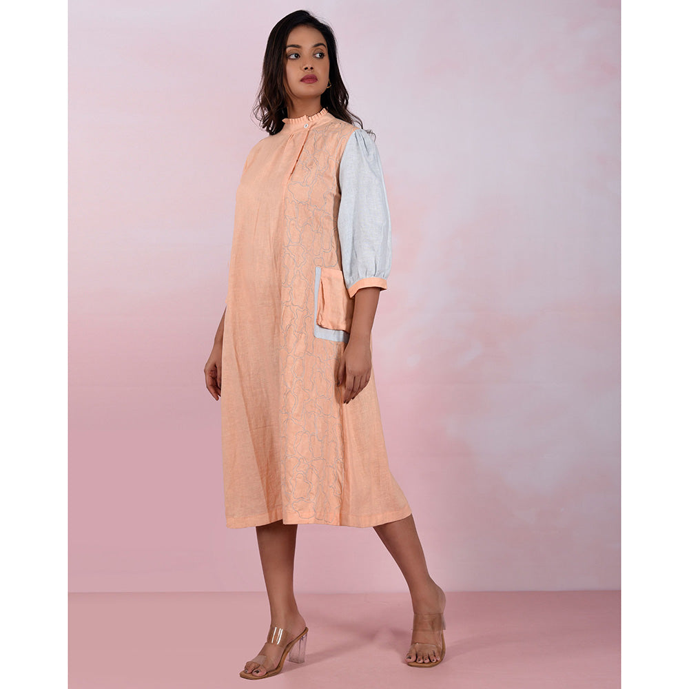 The House of Hemp Women Hemp and Lyocell Peach Mousse Dress