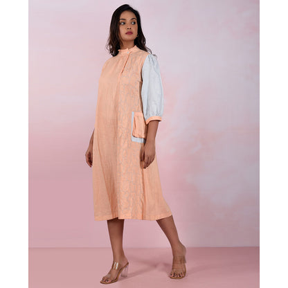 The House of Hemp Women Hemp and Lyocell Peach Mousse Dress