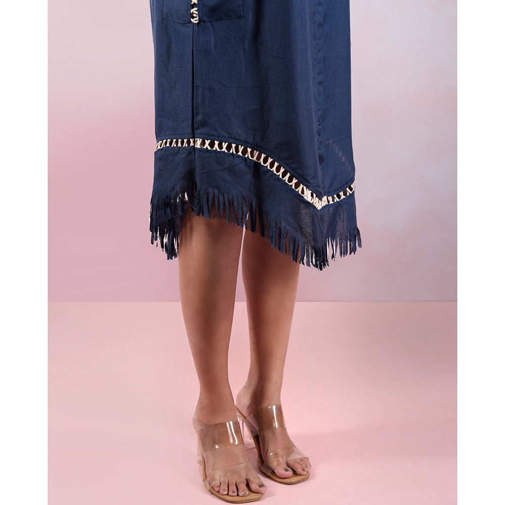 The House of Hemp Women Hemp and Lyocell Nocturne Fringe Dress