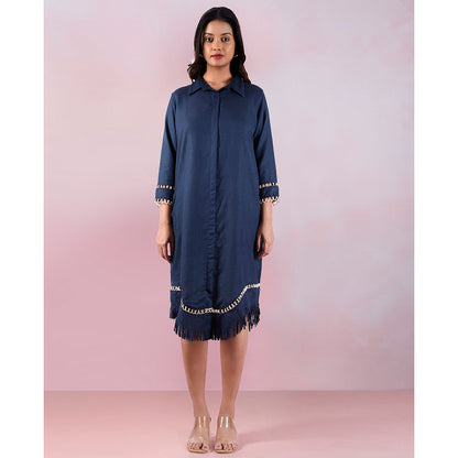 The House of Hemp Women Hemp and Lyocell Nocturne Fringe Dress