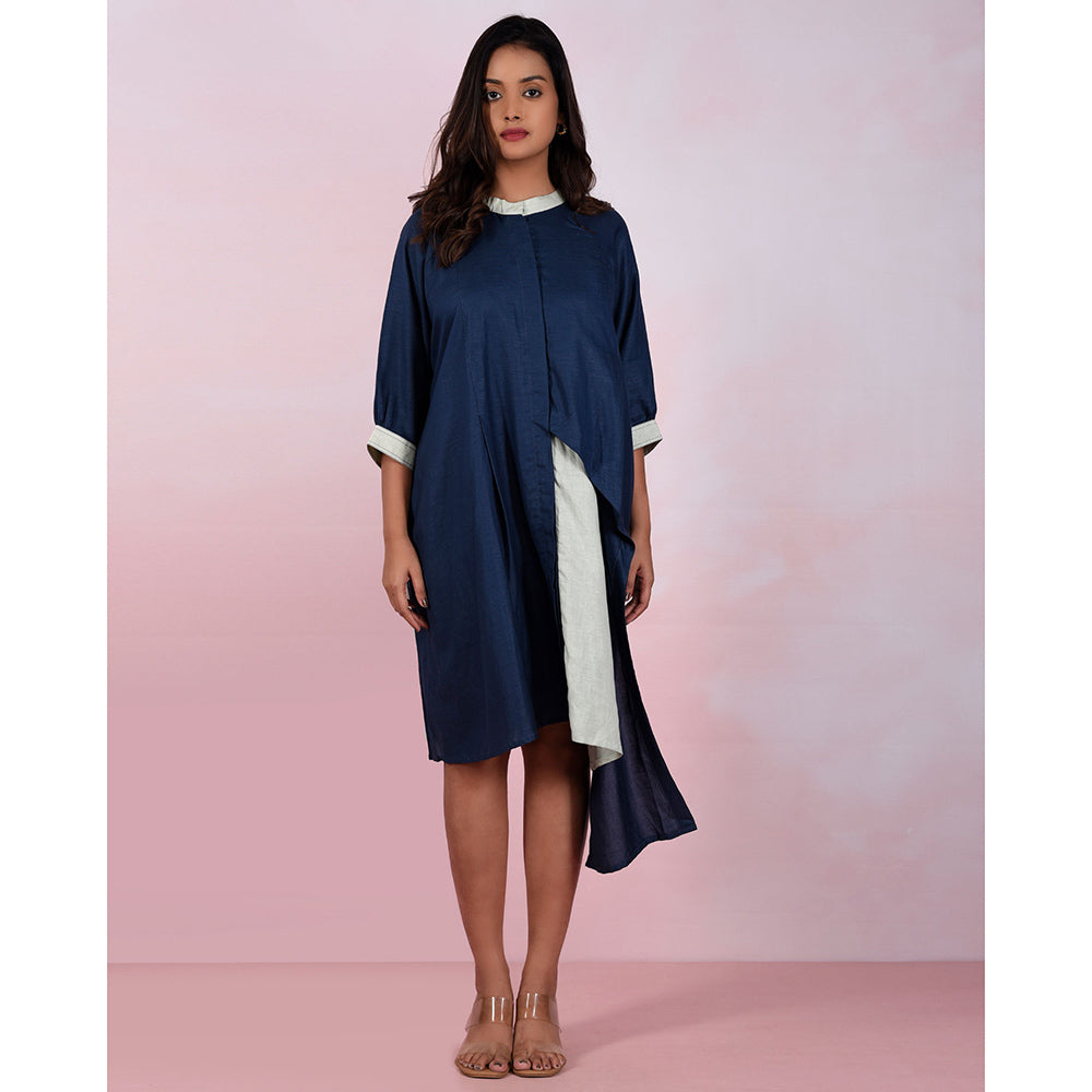 The House of Hemp Women Hemp and Lyocell Indigo Mist Dress