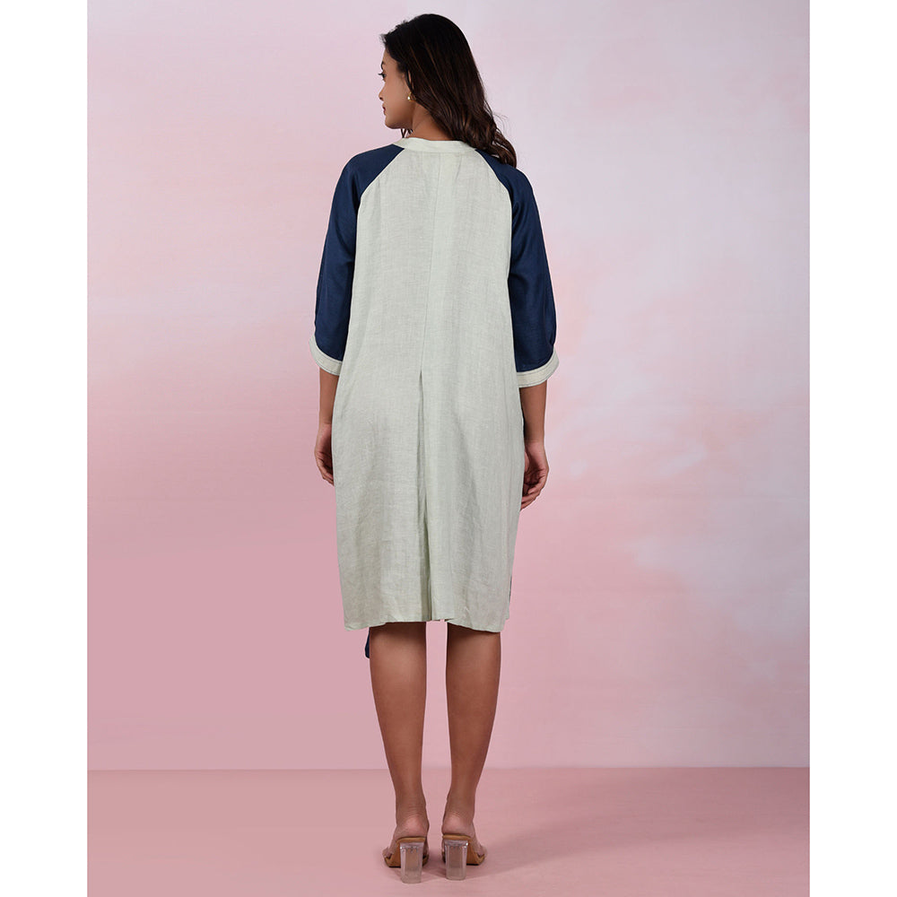The House of Hemp Women Hemp and Lyocell Indigo Mist Dress