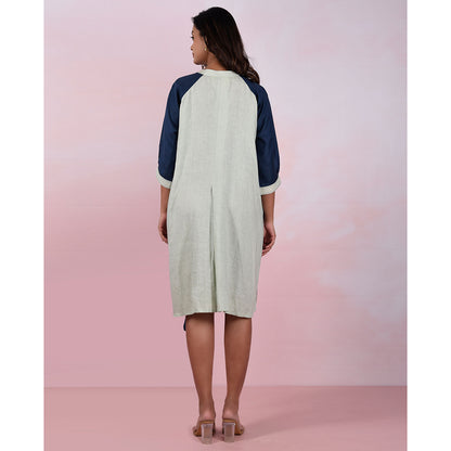 The House of Hemp Women Hemp and Lyocell Indigo Mist Dress