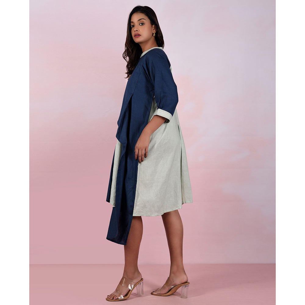 The House of Hemp Women Hemp and Lyocell Indigo Mist Dress