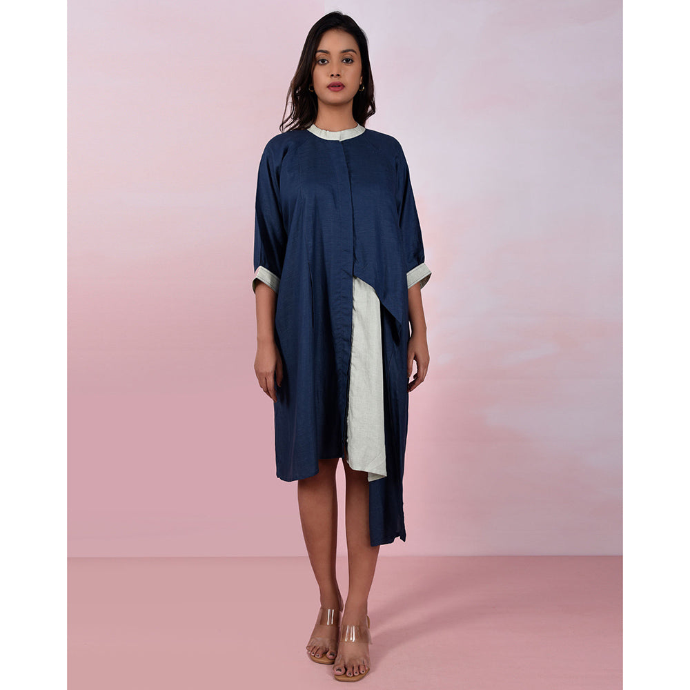The House of Hemp Women Hemp and Lyocell Indigo Mist Dress