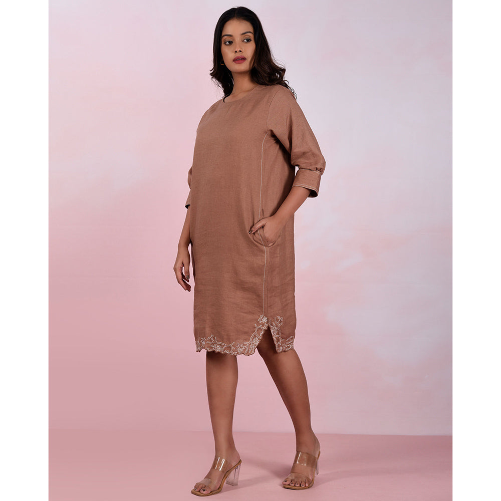 The House of Hemp Women Hemp and Lyocell Truffle Dusk Dress