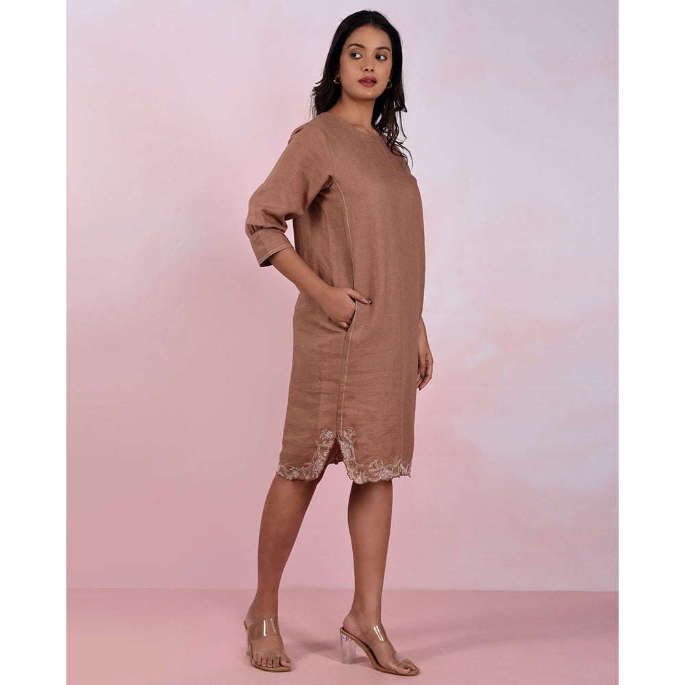 The House of Hemp Women Hemp and Lyocell Truffle Dusk Dress