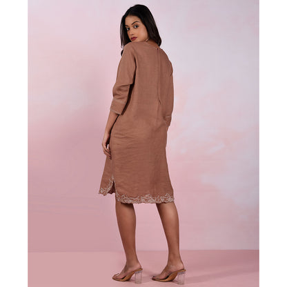 The House of Hemp Women Hemp and Lyocell Truffle Dusk Dress