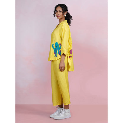 The House of Hemp Seafarer Co-Ord - Lemon Yellow (Set of 2)