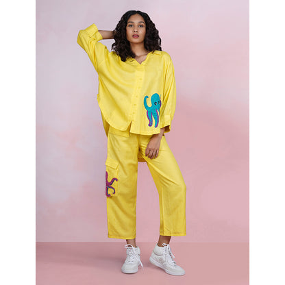 The House of Hemp Seafarer Co-Ord - Lemon Yellow (Set of 2)