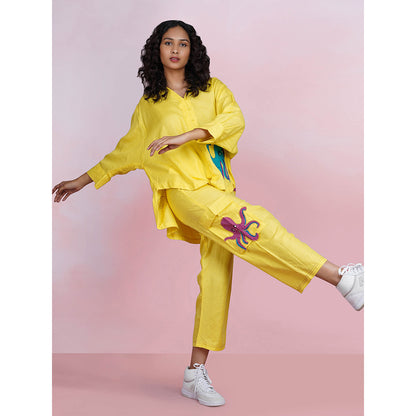 The House of Hemp Seafarer Co-Ord - Lemon Yellow (Set of 2)