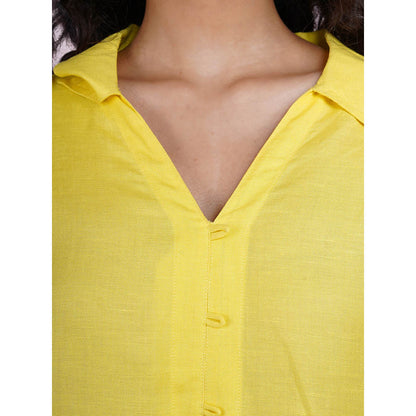The House of Hemp Seafarer Co-Ord - Lemon Yellow (Set of 2)