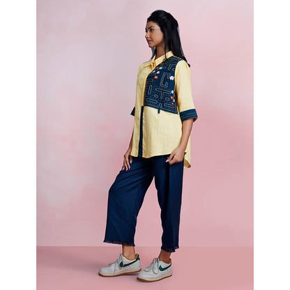 The House of Hemp Sunbeam Pac-Man Yellow Shirt with Pant (Set of 2)