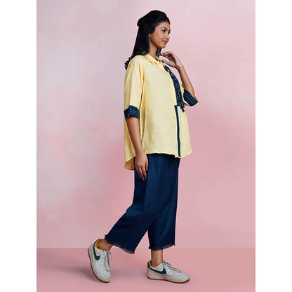 The House of Hemp Sunbeam Pac-Man Yellow Shirt with Pant (Set of 2)