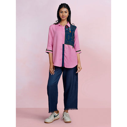 The House of Hemp Blush Pac-Man Mauve Shirt with Pant (Set of 2)
